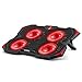 Produktbild EMPIRE GAMING Storm Cooler  Gamer PC Kühler Laptop 12 bis 17- Kühlung Pad 4 geräuscharme Ventilatoren  Cooling Notebook 3 einstellbare Positionen  2 USB-Ports  Rote LED