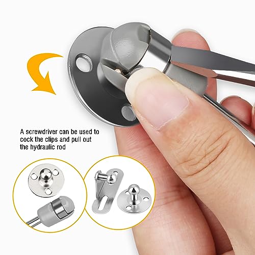 4 Stück Gasdruckdämpfer 150N 15KG - Gasdruckfeder Möbel für Klappenbeschlag Küchenschrank Schranktür - Hochwertiger Stahl Stoßdämpfer Gasdruckfedern für Aufklappen Industriegeräte