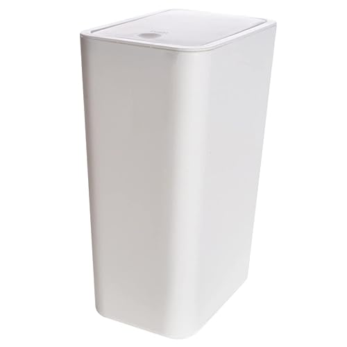 Para lata Compacto Basura Superior Baño S Blanco Tipo Tapa Cocina Cuarto Moderno Contenedor de Basura Contenedor de Basura Residuos Oficina Prensa