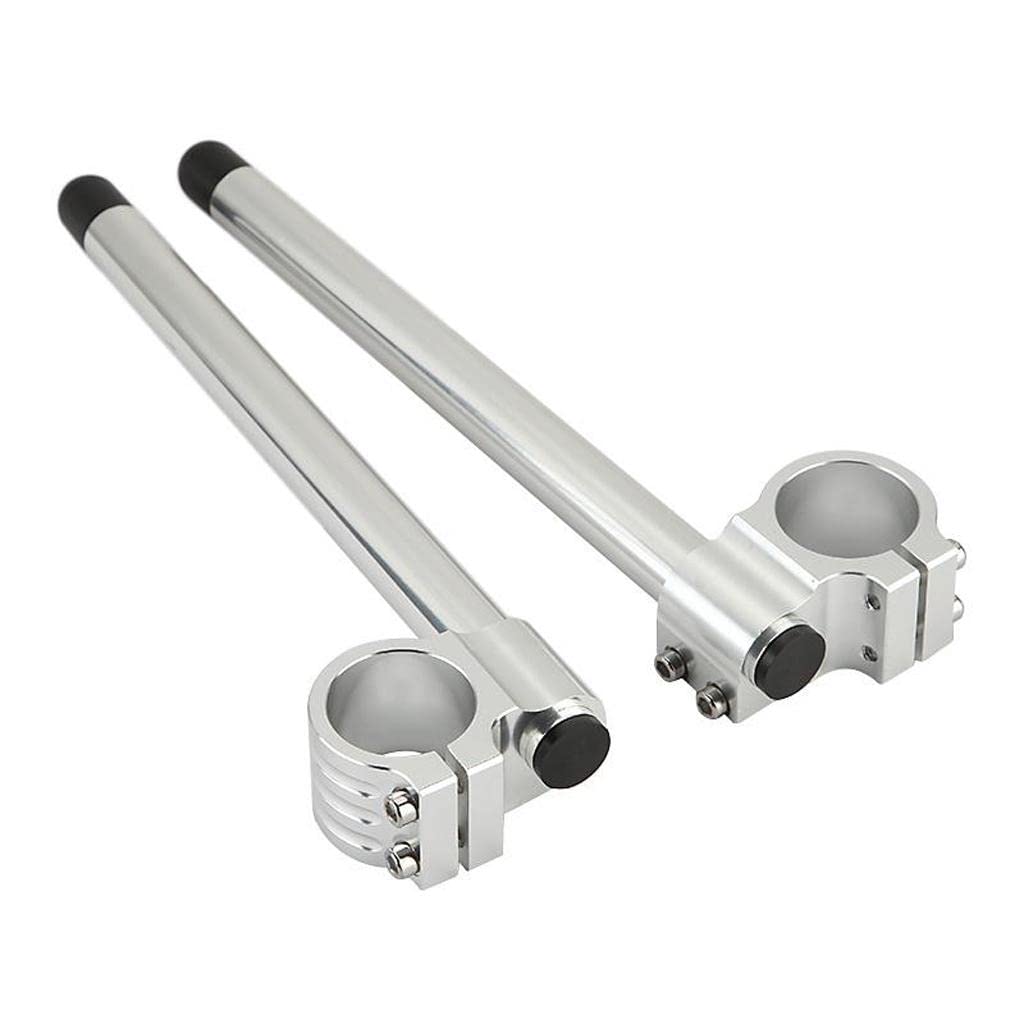 CALANDIS® Universal 37mm CNC Fork Clip-ons Handle Grip Handlebar for Motorcycle Silver | Parts & Accessories | Motorcycle Parts | Handlebars, Grips & Levers | Handlebars & Levers