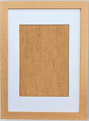 PIF Oak Frame With White Mount (Oak Frame With White Mount, 22x16'' For 18x12'' Picture) โ image 1