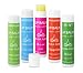 PURE + SIMPLE Aria Lip Balm Collection, Vegan, 5 Tube Set, Key Lime, Lavender, Rose, Tuscan Orange, and Mint, Beeswax Free, with Candelilla Wax, Moisturize Dry, Chapped, or Cracked Lips.
