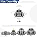 Glarks 15Pcs Weld Nuts, M8 Tab Base UNC Carbon Steel Machine Screw T-Nuts for Furniture Vehicles Caster Industry Machine