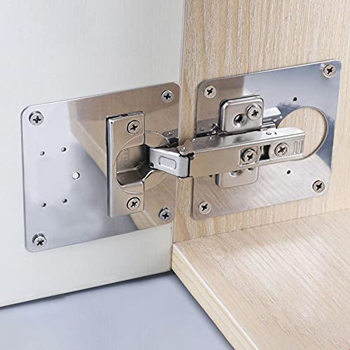 Wanlin Cabinet Door Hinge Repair Plate,Kitchen Cupboard Door Hinge Repair Kit,Hinge Repair Brackets Kit Includes Fixing Screws,For Wood,Furniture,Shelves,Cabinet (2Pcs) #TOP2