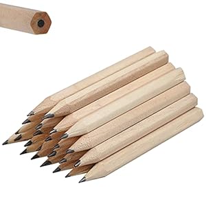 LUTER 24pcs Short Hexagon Pencils Mini Wood Pencils Hexagonal Pencils Short Wood Pencils Bulk for Preschoolers, Toddlers, Kindergarten, School, Home