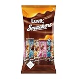 LuvIt. Smackers Chocolate Flavoured Lollipops (Butterscotch, Vanilla,Strawberry & Chocolate) | Pack of 1-480g Each
