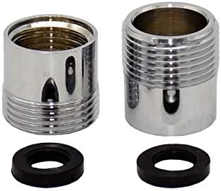 Utility Hose Butt Household Hose Adapter Brass Shower Head Connector, Silver, Internal Thread 1/2" to 3/4" External Thread, Threaded Joint, Reducer Repair, Faucet Fitting, 1/28Mm