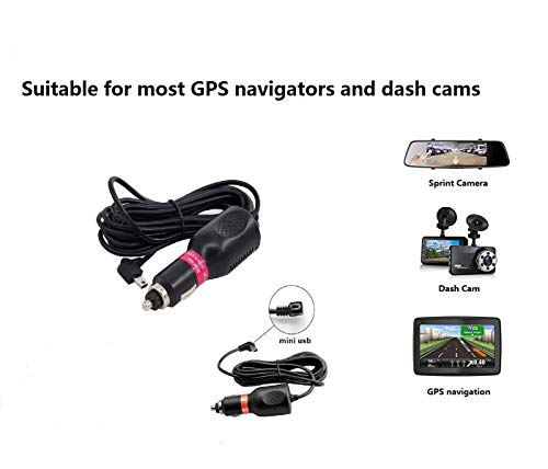 image for FIRST SCENE Universal Car Charger Adapter 5 Pin Mini USB 3.5M Long DC 