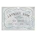 Stupell Industries Vintage Parisian Laundry Room Sign Self Service Grey, Designed by Danhui NAI Wall Plaque, 19 x 13, Brown
