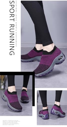 Womens Walking Shoes Sock Casual Ladies Fashion Sneakers Comfortable Slip On Air Cushion Platform Women's Footwear3