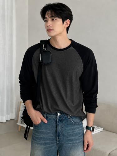 Image of Colorblock Men Round Neck Multicolor T-Shirt