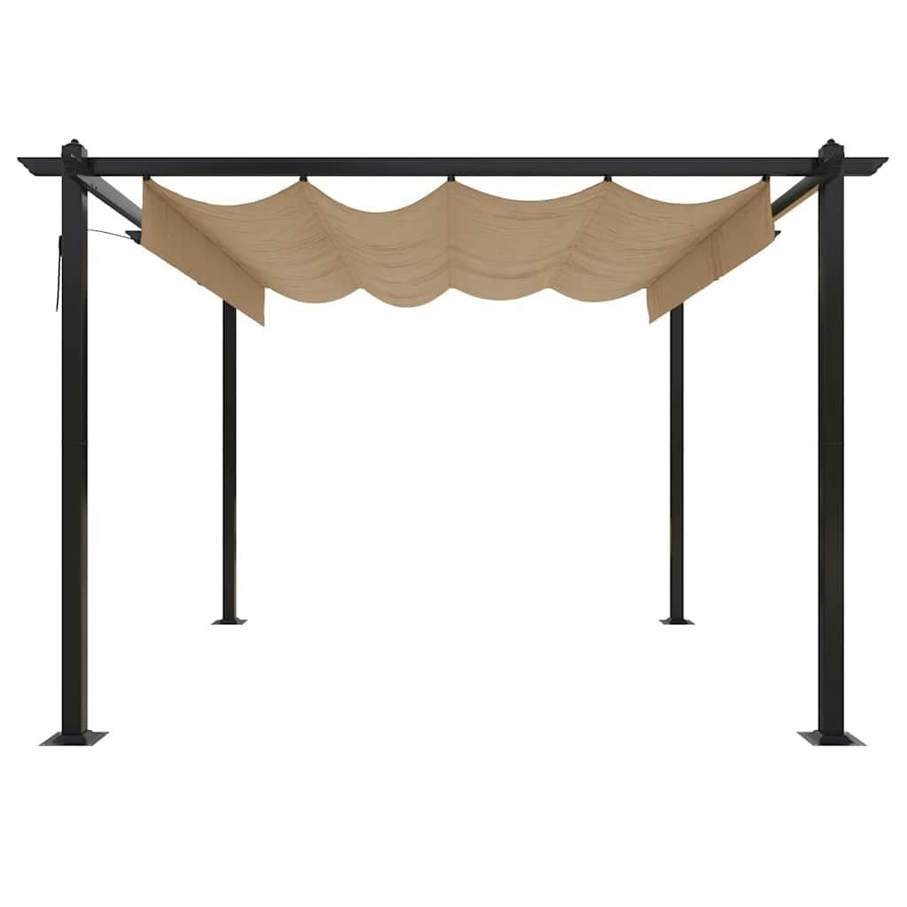 Pawilon ogrodowy 3x3 m chowany dach taupe