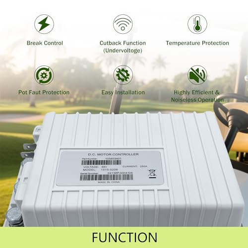 Image of 1515-5206 DC Motor Controller, 48V 250A Club Car DC Motor Controller Fits 2014-2019 Club Car Precedent, Tempo and Onward Electric Golf Cart; OEM# 103982301