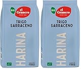 El Granero Integral - Harina de Trigo Sarraceno BIO - 1 KG - Rica en Fibra y Nutrientes - Mejora la Digestión - Harina de Bajo Índice Glucémico - Apta para Veganos (Paquete de 2)