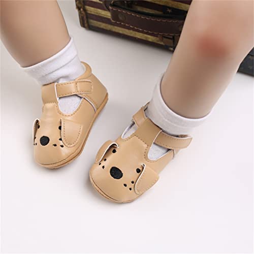 Summer and Autumn Comfortable Infant Toddler Shoes Cute Sheep Puppy Children Mesh Breathable Floor Toddler Slides (Beige, 4 Infant)2