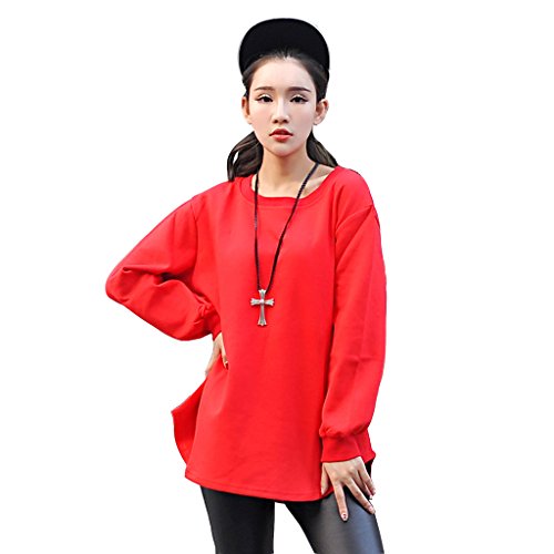 PIZOFF Mens Unisex Side Split Big Drop Tail Long Sleeve Solid Pullover Sweatshirt