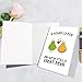 Supoeguk Funny 4th Anniversary Card for Wife Husband, Sweet Four Years Card for Him Her, Cute Pear Love Card, Romantic Valentines Day Card