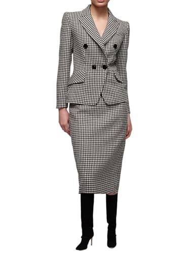 Costume pied-de-poule 2 pièces femme : l'ensemble idéal pour un mariage