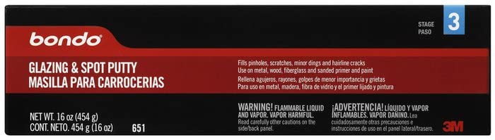 Bondo 3M 16oz Glazing and Spot Putty (651) - 12-Pack