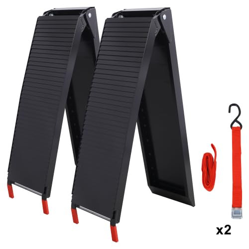 Rampas portátiles plegables 80x12 pulg aluminio 1500 lbs miniatura 3
