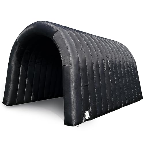 Sewinfla 16x10x10ft Inflatable Tunnel Sports Tunnel Entrance with Internal Blower Inflatable Tunnel Tent for Business Advertising Event Exhibition Promotion Street Shop Supermarket School (Black)