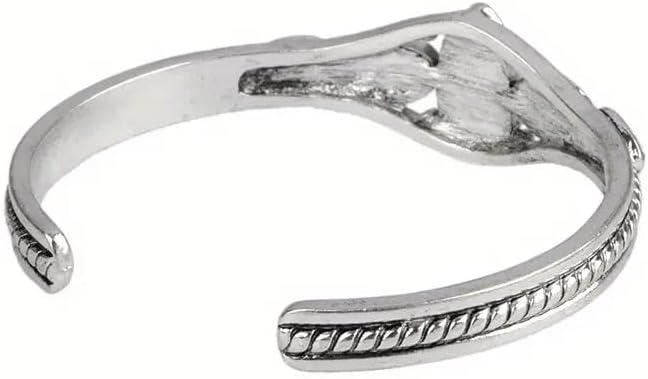 Handcrafted Silver-Tone Alloy Turquoise Bracelet - Elegant French Light Luxury, Adjustable Synthetic Stone Bangle for Women, Ideal Gift for Parties, Holidays, and Everyday Wear - Image 5