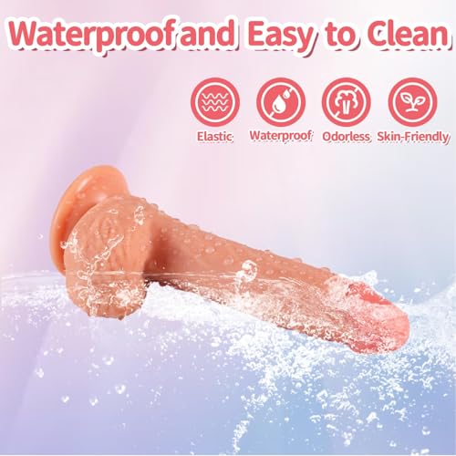Miniatura 6 de 16,5 Cm Pene Realista Con Piel, Mini Consolador De Silicona Suave Con Potente Ventosa, Consoladors Anal Estimulador Del Punto G Para Adultos Principiantes, Mujeres Hombres Gays