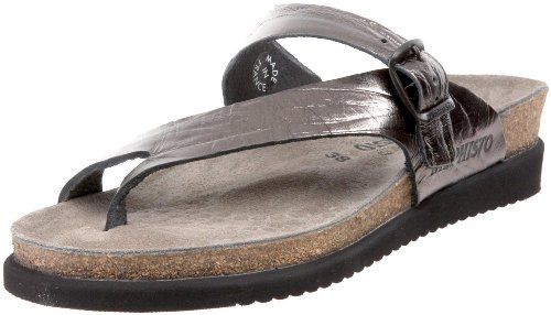 Mephisto womens Helen flats sandals, Grey, 8 US