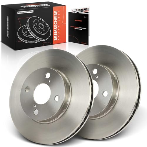 Frankberg Brake Disc Set incl. 2x Discs Front Vented Ø255mm Compatible with C.o.r.o.l.l.a E12 C.o.r.o.l.l.a Estate E12 Replace# 4351202070,4351202071