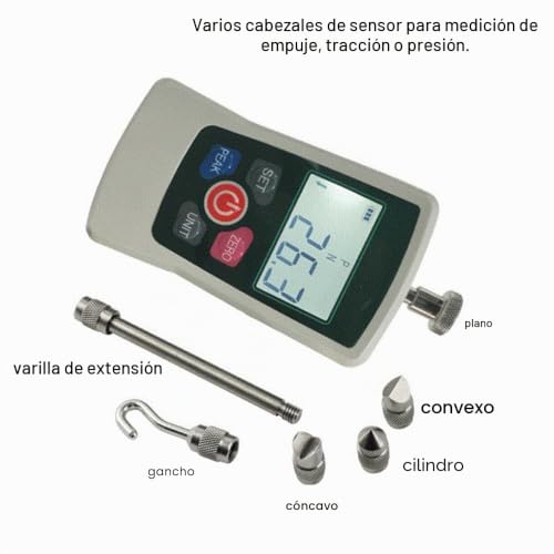 Calibrador de fuerza digital portátil AMF 500N fabricado con sensores de resistencia industrial 4