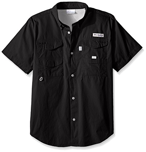 Columbia Youth Boys Bonehead Short Sleeve Shirt, Large, Black