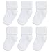 VWU Baby Solid Color Cuff Socks Thick Cotton Anti Slip Socks 1-3 Years, White 6-Pack Baby Girl Baby Boy Infant Toddler Socks With Grip 24 Months No Slip Socks Non Slip Warm Sock Child 3t