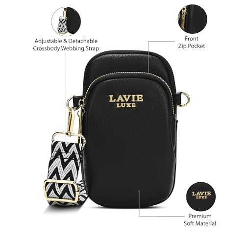 Image of Lavie Luxe Women's Mobile Vertical26 2-Compartment Crossbody Sling Bag | Ladies Purse Handbag | Gift for Women