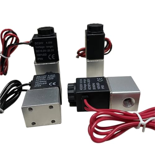 Électrovanne Laiton 24V 4mm vanne pneumatique 2 voies eau air 1/8" - 8