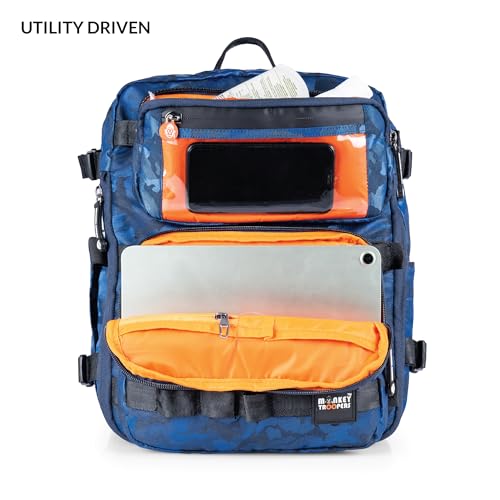 Image of MONKEY TROOPERS Walky Backpack Bag, With Bike-Mountable Skin, 15-Inch Laptop Compartment, Water Resistant, Modifiable Pockets, Touch-Sensitive Navigation Pocket, Travel, Biking, Hiking