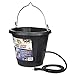 Farm Innovators FB-80R Rubber 3 Gallon Flat Back Heated Bucket with Metal Handle, Built in Thermostat, and Concealed Heating Element, 70 Watt