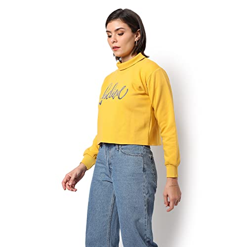 Image of PINACOLADA Women's Colorblock Sweatshirt with Ribbed Hem for Casual Wear | Low-High Neck | Long Sleeve | Button Closure | Cotton Sweatshirt Crafted with Comfort Fit for Everyday Wear
