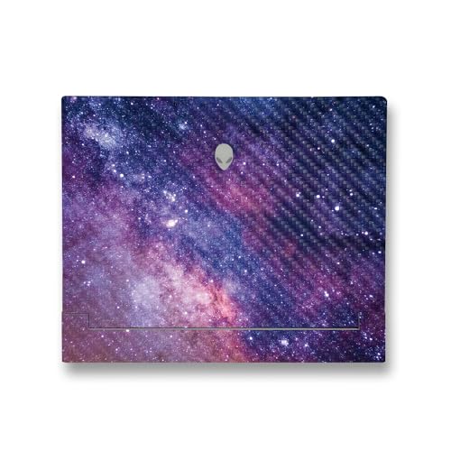Image of MightySkins Carbon Fiber Skin Compatible with Alienware X14 R2 (2023) Full Wrap Kit - Violet Stars | Protective, Durable Textured Carbon Fiber Finish | Easy to Apply & Change Styles | Made in The USA