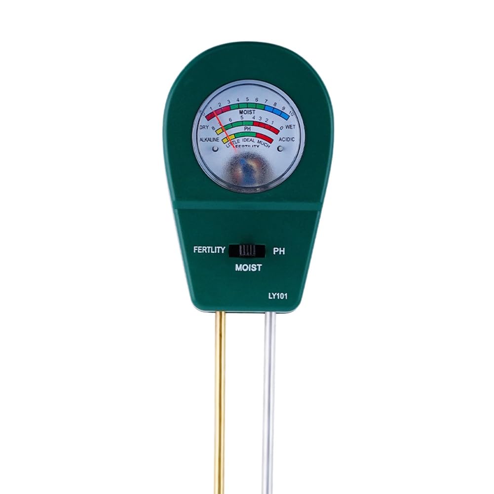 Littimoon Soil Tester Soil Moisture Meter Soil Ph Tester Test Soil Fertility Suitable for Garden Lawn Care Greenhouse Plants Green