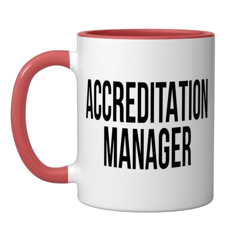 Accreditation Manager Appreciation Day For Work Week Ceramic Mug, Red/White