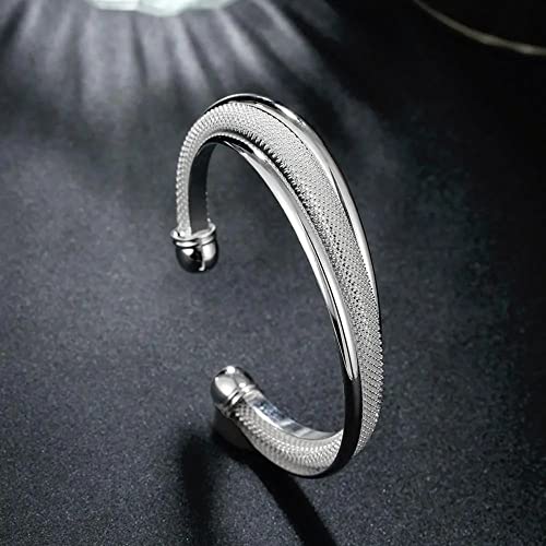 Bracelets en argent sterling 925 pour femmes contre les allergies de peau