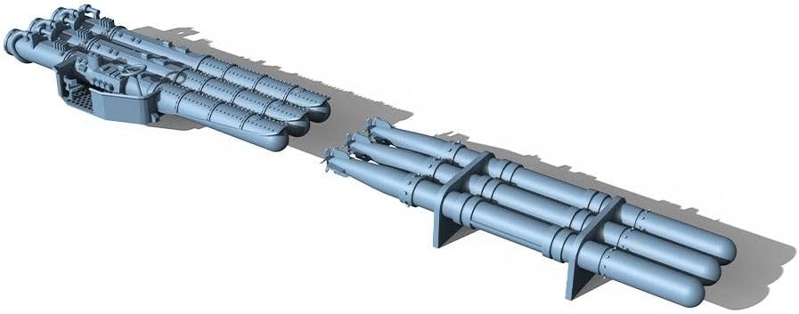MRY-SFW LY144634 1/144 Model Upgrade Parts Japan Navy Type 4 Heavy Cruiser Torpedo Launcher and Torpedo