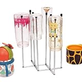 Zegaqae Secador de Biberones - 8 Brazos Reutilizable Antiarrayazos Soporte para Escurrir Vasos | Secador de Biberones Vertical,para Vasos De Decantador De Vino Y Utensilios De Cocina