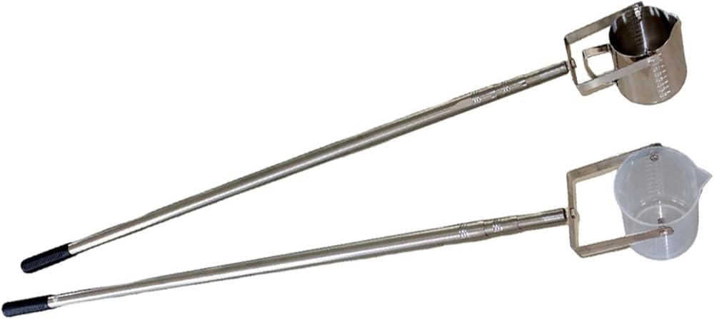 1pc Adjustable Telescopic Water Sampler Rod - 1000ML Stainless Steel Dipper & Plastic Ladle for Efficient Water Sampling(Plastic,1.11-3meters)