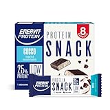 Enervit, Protein Snack al Cocco e Cioccolato Fondente, Low Sugar, Cuore Morbido al Cocco, Barrette Proteiche, Per il Controllo del Peso, Ricche in Fibre, Senza Glutine, 8 Barrette da 27g