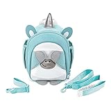 Lulyboo Ultra-Soft Unicorn Toddler Backpack with Detachable Leash & Wrist Tether, Kids Walking Harness with 5 Pockets, Adjustable Child Leash for Ages 1-7, Safety & Fun Travel Gear