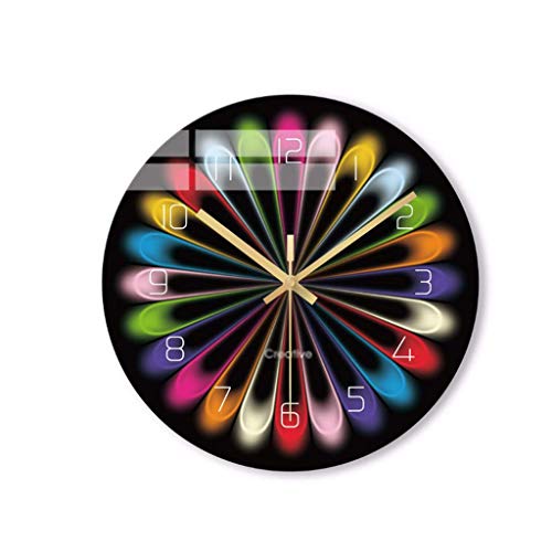 Horloge murale moderne de style artistique abstrait en verre acrylique