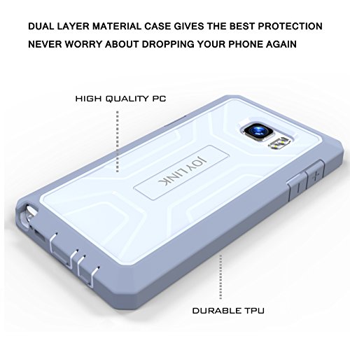 Joylink Samsung Galaxy Note 5 Case With Built-In Screen Protector, White #TOP4