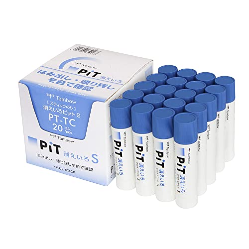 トンボ鉛筆 スティックのり 消えいろPiT Sサイズ PT-TC-20P