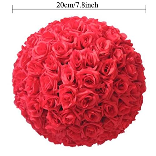 Ylbfjxk 5 Pack Artificial Flower Ball For Centerpieces Bridal Wedding Artificial Wedding Party Centerpieces Decorations, 7.8Inch, Cream White #TOP1